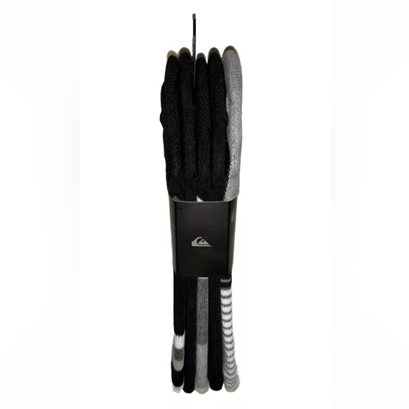 Quicksilver No Show Socks 5 Pair Men's 6-12 Black White Gray Mixed Surf Ride NEW - Picture 5 of 11